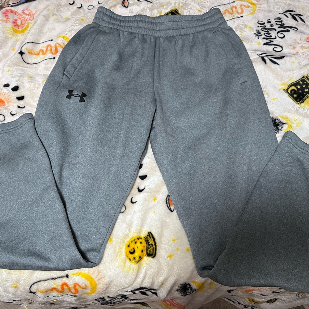 Under Armour Heather Gray Fleece-Lined Joggers